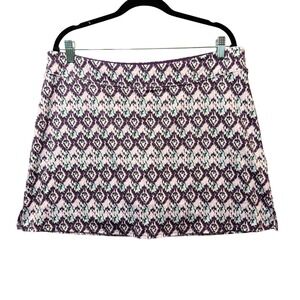 Tranquility by Colorado Clothing Skort XL Purple Geometric Athletic Skirt‎